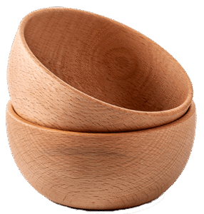 Empty Wooden Bowls